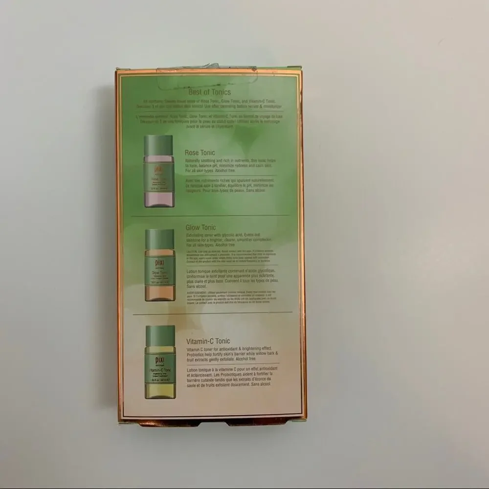 Set of 2 PIXI Best Of Tonics Toners Set Rose Glow Vitamin C New Cruelty Free